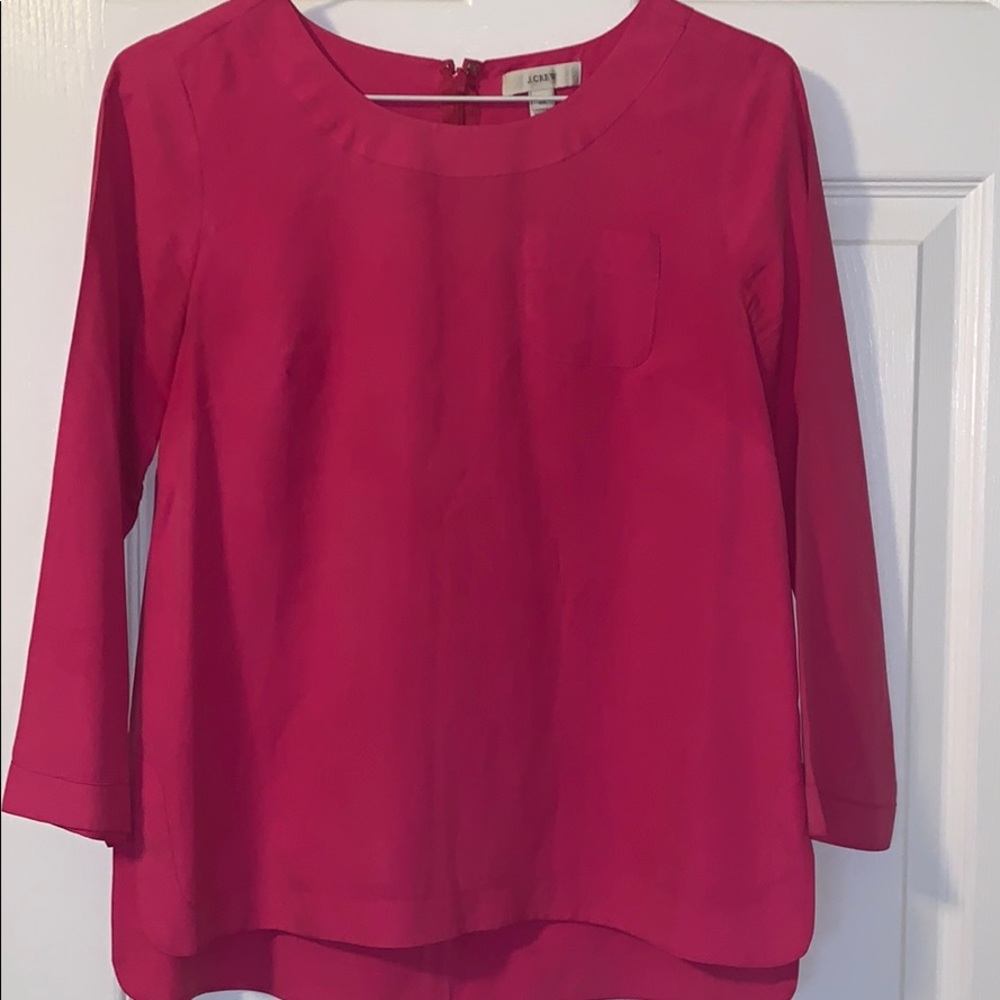 J.Crew Pink Silk Blouse